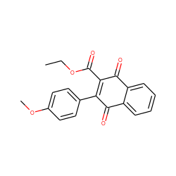 CCOC(=O)C1=C(c2ccc(OC)cc2)C(=O)c2ccccc2C1=O ZINC000000290988