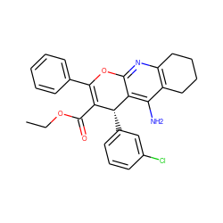 CCOC(=O)C1=C(c2ccccc2)Oc2nc3c(c(N)c2[C@@H]1c1cccc(Cl)c1)CCCC3 ZINC001772640968