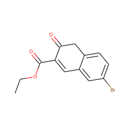 CCOC(=O)C1=Cc2cc(Br)ccc2CC1=O ZINC000027199033