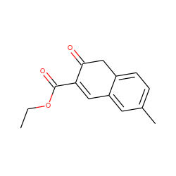 CCOC(=O)C1=Cc2cc(C)ccc2CC1=O ZINC000027198441