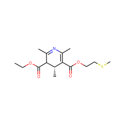 CCOC(=O)C1C(C)=NC(C)=C(C(=O)OCCSC)[C@@H]1C ZINC000026948925