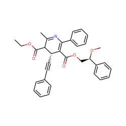 CCOC(=O)C1C(C)=NC(c2ccccc2)=C(C(=O)OC[C@@H](OC)c2ccccc2)[C@@H]1C#Cc1ccccc1 ZINC000026576727