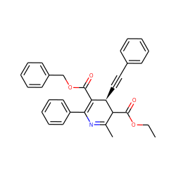 CCOC(=O)C1C(C)=NC(c2ccccc2)=C(C(=O)OCc2ccccc2)[C@H]1C#Cc1ccccc1 ZINC000026577576