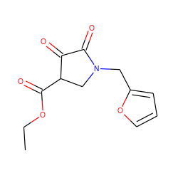 CCOC(=O)C1CN(Cc2ccco2)C(=O)C1=O ZINC000020421698