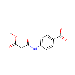 CCOC(=O)CC(=O)Nc1ccc(C(=O)O)cc1 ZINC000000240932