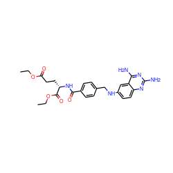 CCOC(=O)CC[C@H](NC(=O)c1ccc(CNc2ccc3nc(N)nc(N)c3c2)cc1)C(=O)OCC ZINC000005385737