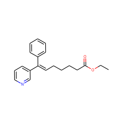 CCOC(=O)CCCC/C=C(\c1ccccc1)c1cccnc1 ZINC000026741460