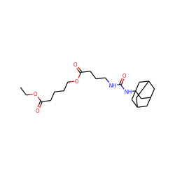 CCOC(=O)CCCCOC(=O)CCCNC(=O)NC12CC3CC(CC(C3)C1)C2 ZINC000013560483