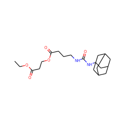 CCOC(=O)CCOC(=O)CCCNC(=O)NC12CC3CC(CC(C3)C1)C2 ZINC000013560481