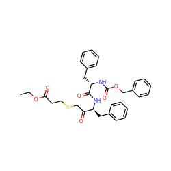 CCOC(=O)CCSCC(=O)[C@H](Cc1ccccc1)NC(=O)[C@H](Cc1ccccc1)NC(=O)OCc1ccccc1 ZINC000027741061