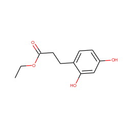 CCOC(=O)CCc1ccc(O)cc1O ZINC000028645001