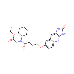 CCOC(=O)CN(C(=O)CCCOc1ccc2nc3[nH]c(=O)[nH]c3cc2c1)C1CCCCC1 ZINC000013725668