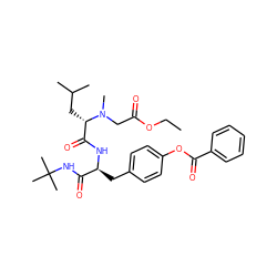 CCOC(=O)CN(C)[C@@H](CC(C)C)C(=O)N[C@@H](Cc1ccc(OC(=O)c2ccccc2)cc1)C(=O)NC(C)(C)C ZINC000028000038