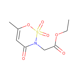 CCOC(=O)CN1C(=O)C=C(C)OS1(=O)=O ZINC000299834829