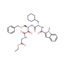 CCOC(=O)CNC(=O)C(=O)[C@@H](COCc1ccccc1)NC(=O)[C@H](CC1CCCCC1)NC(=O)c1cc2ccccc2n1C ZINC000049777503