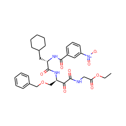 CCOC(=O)CNC(=O)C(=O)[C@@H](COCc1ccccc1)NC(=O)[C@H](CC1CCCCC1)NC(=O)c1cccc([N+](=O)[O-])c1 ZINC000049777811