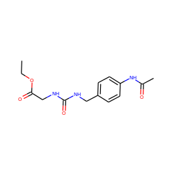 CCOC(=O)CNC(=O)NCc1ccc(NC(C)=O)cc1 ZINC000211364046