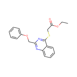 CCOC(=O)CSc1nc(COc2ccccc2)nc2ccccc12 ZINC000001356132