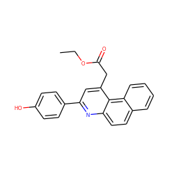 CCOC(=O)Cc1cc(-c2ccc(O)cc2)nc2ccc3ccccc3c12 ZINC000013130733