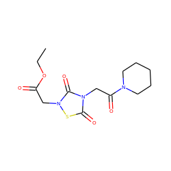 CCOC(=O)Cn1sc(=O)n(CC(=O)N2CCCCC2)c1=O ZINC000040861343