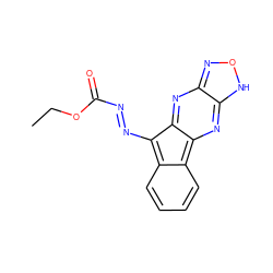 CCOC(=O)N=Nc1c2ccccc2c2nc3[nH]onc3nc12 ZINC000253979242