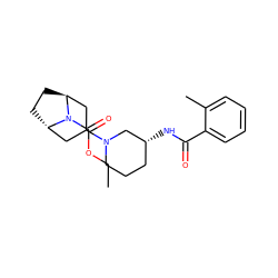 CCOC(=O)N1[C@H]2CC[C@H]1CC(N1CCC[C@@H](NC(=O)c3ccccc3C)C1)C2 ZINC000101505600