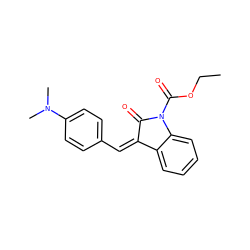 CCOC(=O)N1C(=O)/C(=C\c2ccc(N(C)C)cc2)c2ccccc21 ZINC000474604809