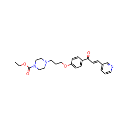 CCOC(=O)N1CCN(CCCOc2ccc(C(=O)/C=C/c3cccnc3)cc2)CC1 ZINC000013444723