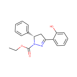 CCOC(=O)N1N=C(c2ccccc2O)C[C@H]1c1ccccc1 ZINC000096937644