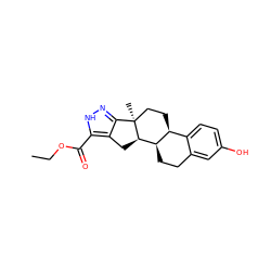 CCOC(=O)c1[nH]nc2c1C[C@@H]1[C@@H]3CCc4cc(O)ccc4[C@@H]3CC[C@]21C ZINC000028528205