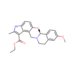 CCOC(=O)c1c(C)[nH]c2ccc3c(c12)CN1CCc2cc(OC)ccc2[C@@H]1O3 ZINC000026153621