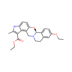 CCOC(=O)c1c(C)[nH]c2ccc3c(c12)CN1CCc2cc(OCC)ccc2[C@@H]1O3 ZINC000026146761