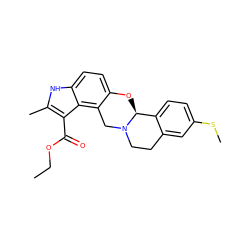 CCOC(=O)c1c(C)[nH]c2ccc3c(c12)CN1CCc2cc(SC)ccc2[C@@H]1O3 ZINC000013474861