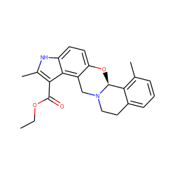 CCOC(=O)c1c(C)[nH]c2ccc3c(c12)CN1CCc2cccc(C)c2[C@@H]1O3 ZINC000026152784