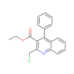 CCOC(=O)c1c(CCl)nc2ccccc2c1-c1ccccc1 ZINC000003394148