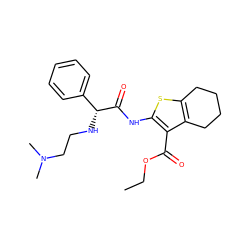 CCOC(=O)c1c(NC(=O)[C@H](NCCN(C)C)c2ccccc2)sc2c1CCCC2 ZINC000022038361