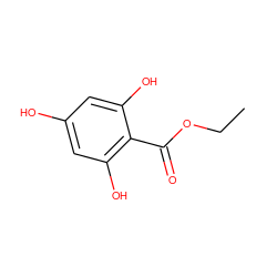 CCOC(=O)c1c(O)cc(O)cc1O ZINC000014775716