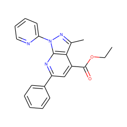 CCOC(=O)c1cc(-c2ccccc2)nc2c1c(C)nn2-c1ccccn1 ZINC000006319074