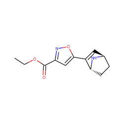 CCOC(=O)c1cc(C2=C[C@H]3CC[C@H]2N3)on1 ZINC000102896532