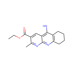 CCOC(=O)c1cc2c(N)c3c(nc2nc1C)CCCC3 ZINC000049053372