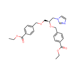 CCOC(=O)c1ccc(COC[C@@H](Cn2ccnc2)OCc2ccc(C(=O)OCC)cc2)cc1 ZINC000029343052