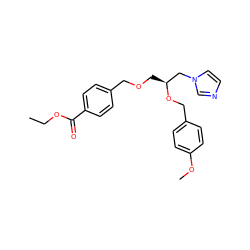 CCOC(=O)c1ccc(COC[C@@H](Cn2ccnc2)OCc2ccc(OC)cc2)cc1 ZINC000029340694