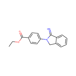 CCOC(=O)c1ccc(N2Cc3ccccc3C2=N)cc1 ZINC000006758484