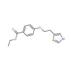 CCOC(=O)c1ccc(OCCc2c[nH]cn2)cc1 ZINC000013758825