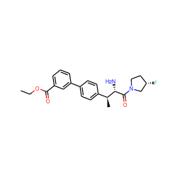 CCOC(=O)c1cccc(-c2ccc([C@H](C)[C@H](N)C(=O)N3CC[C@H](F)C3)cc2)c1 ZINC000014948194