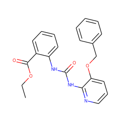 CCOC(=O)c1ccccc1NC(=O)Nc1ncccc1OCc1ccccc1 ZINC000013680197