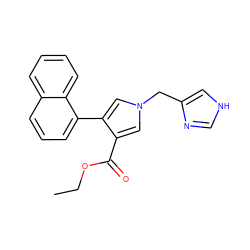 CCOC(=O)c1cn(Cc2c[nH]cn2)cc1-c1cccc2ccccc12 ZINC000026833452