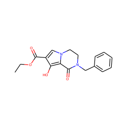 CCOC(=O)c1cn2c(c1O)C(=O)N(Cc1ccccc1)CC2 ZINC000028826606