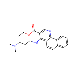 CCOC(=O)c1cnc2c(ccc3ccccc32)c1NCCCN(C)C ZINC000005958530