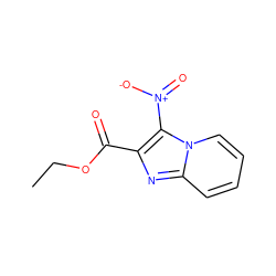 CCOC(=O)c1nc2ccccn2c1[N+](=O)[O-] ZINC000036373601